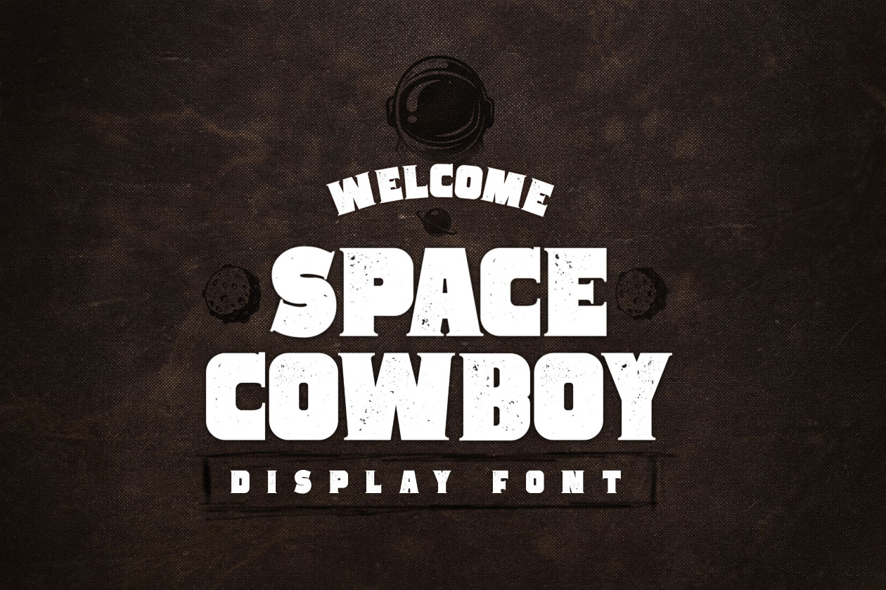 复古风格粗体英文衬线字体 Space Cowboy Typeface