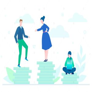团队合作主题扁平设计风格矢量插画 Teamwork – flat design style colorful illustration