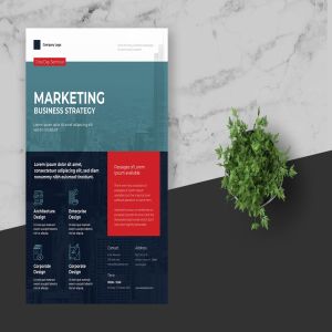 简约设计风格企业活动会议海报模板 Clean & Minimal Business Event Flyer