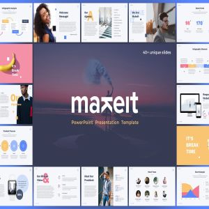 干净简约企业业务展示PPT幻灯片模板 Makeit – PowerPoint Presentation Template