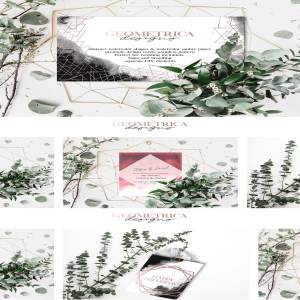 轻柔流畅的几何图案&水彩纹理合辑下载[ai,eps,png,jpg]