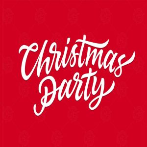 圣诞节快乐英文手绘字体矢量图形 Christmas Party – vector hand drawn lettering