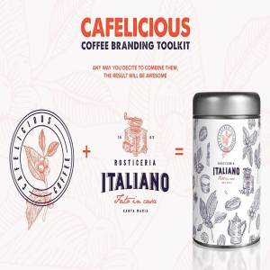 咖啡品牌专业Logo设计模板合集 Cafelicious – Coffee Branding Kit插图5