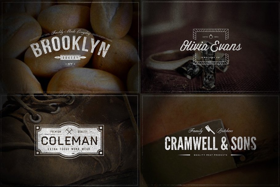 复古英文Logo模板-Vol.4  Vintage Logos – Volume 4