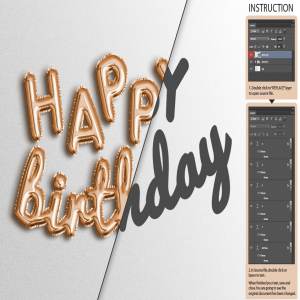 逼真的金箔气球文字效果foil Balloon Text Effect 一流设计网 逼真的金箔气球文字效果foil Balloon Text Effect 一流设计网