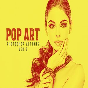 20款潮流艺术调色滤镜PS动作v2 20 Pop Art Photoshop Actions Ver. 2