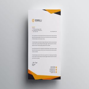 信息科技企业信封设计模板v4 Letterhead插图3