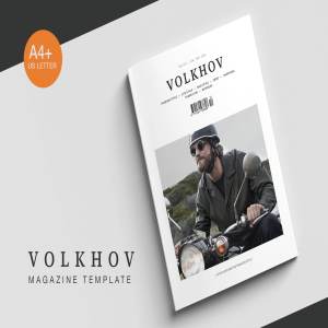 Volkhov Magazine专业、清新、干净的杂志模板下载[indd]