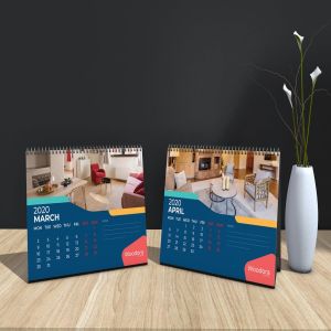 家具品牌定制2020年活页台历设计模板 Woodora Furniture Table Calendar 2020插图3