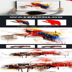 艺术性水彩画的PS动作下载 Watercolor Artist Photoshop Action [atn]