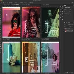 设计媒体创意设计效果图预览等距网格样机模板02 Landscape Perspective Mockup 02
