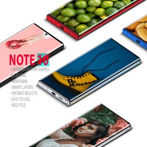 三星Note 10手机样机PSD分层模板 Note 10 Layered PSD MockUps