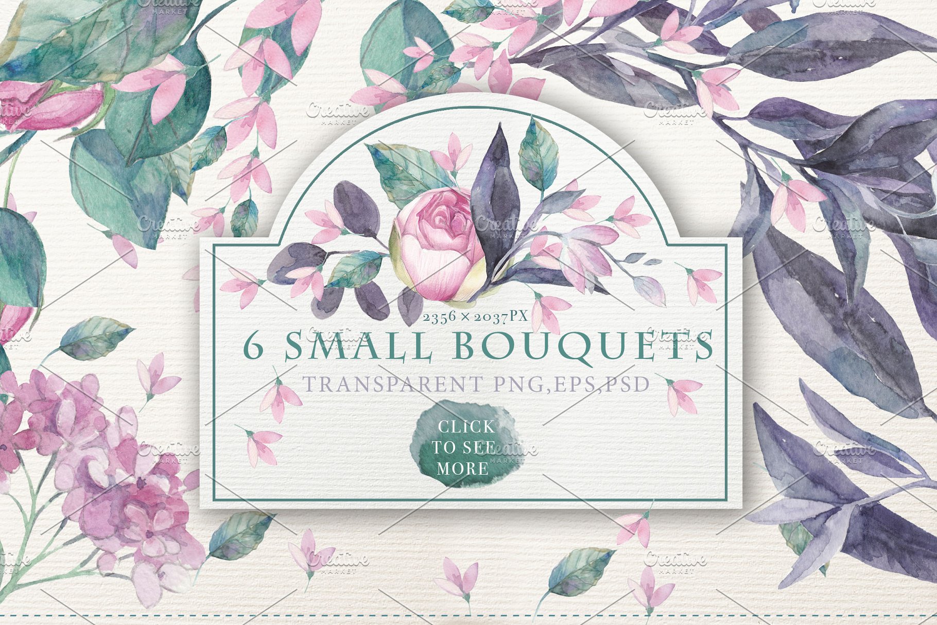 极力推荐：花园与玫瑰水彩设计元素包 The “GARDEN ROSES” set vol.3  [1.84GB]