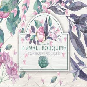 极力推荐：花园与玫瑰水彩设计元素包 The “GARDEN ROSES” set vol.3  [1.84GB]