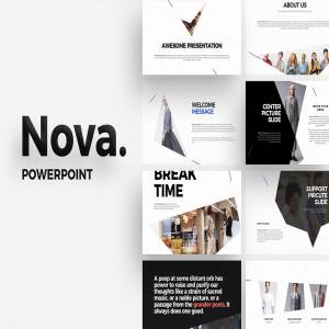 NOVA Powerpoint template113页独特极简的商业化PPT模板下载[ppt,pptx]