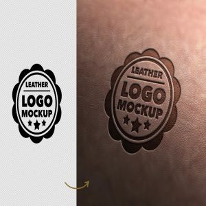 Logo品牌商标真皮印章效果样机v3 Leather Stamp Mockup Vol.3插图2