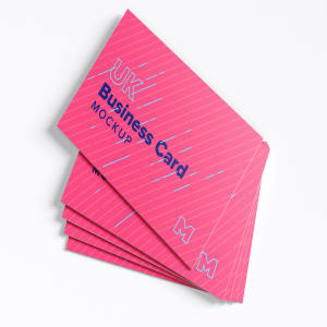 UK标准规格企业名片印刷效果图样机02 UK Business Cards Mockup 02插图1