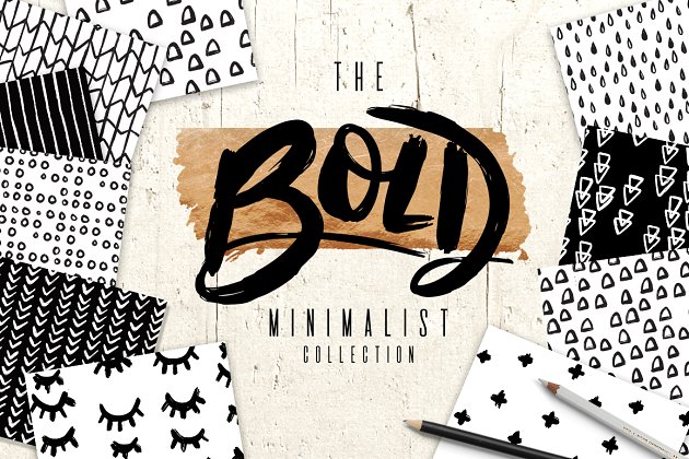 大胆极简主义纹理图案 Bold Minimalist Pattern Collection