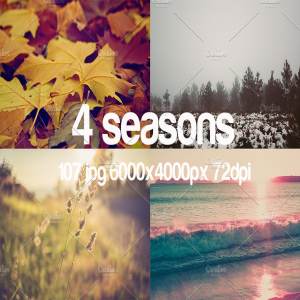 一年四季特写镜头照片素材 4 seasons photo pack
