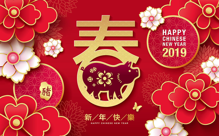 猪年（己亥年）矢量创意图形矢量素材模板 [EPS]