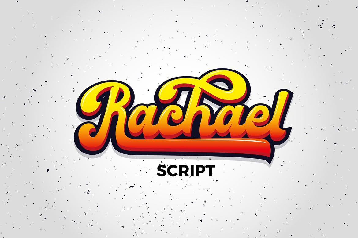 Logo设计&标题排版英文笔刷手写字体 Rachael Script