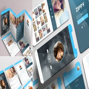APP界面设计效果图iPhone手机样机模板 iPhone App Mockups