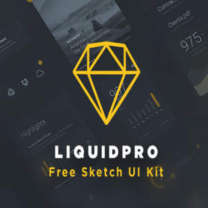 包含大量有用的现成组件的一套UI kit：LiquidPro UI kit for Sketch