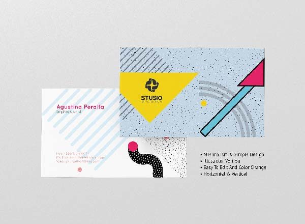 特色流行商务卡（名片）图形模板