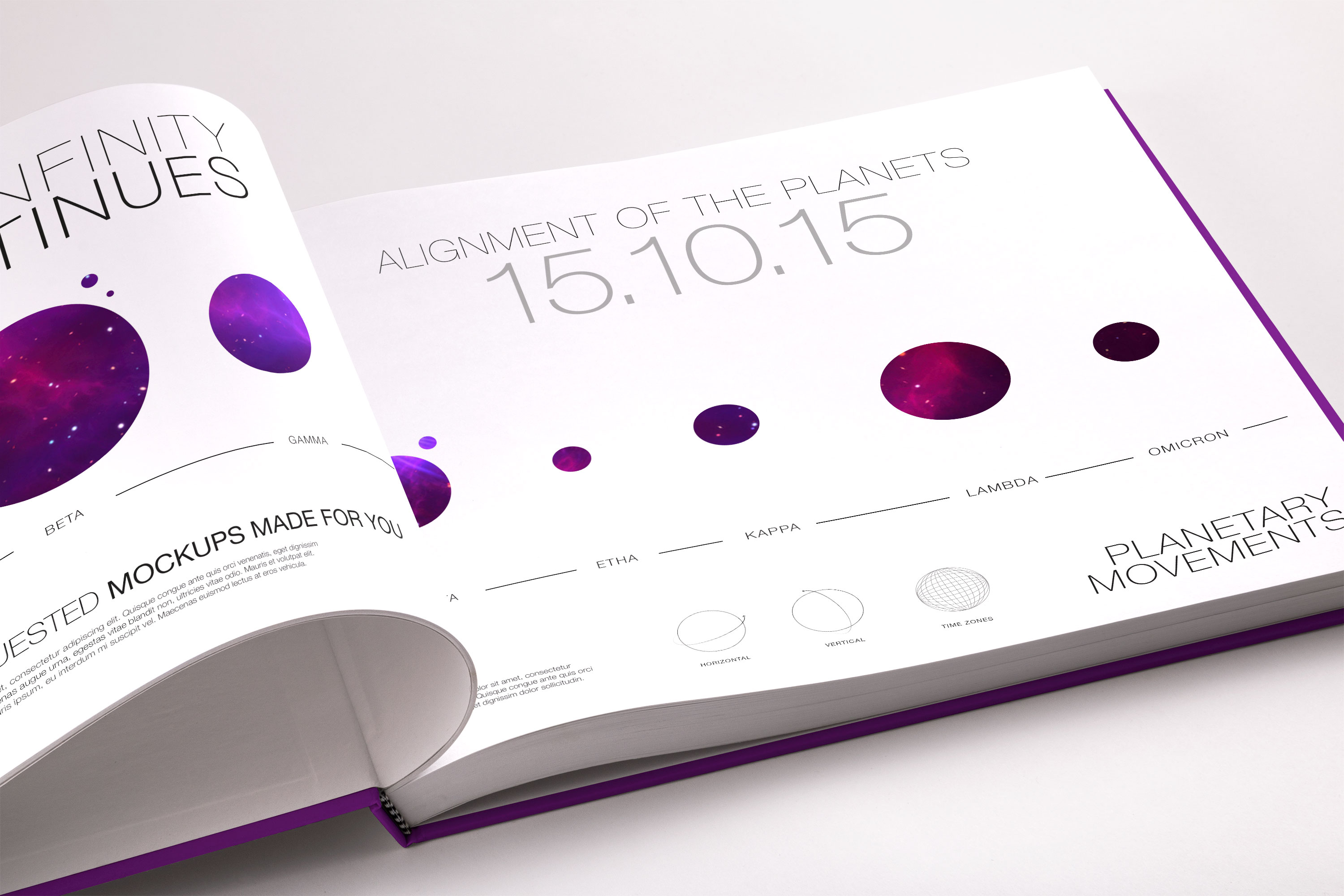 精装图书画册内页排版设计PSD样机02 Hardcover Large Landscape Book PSD Mockup 02