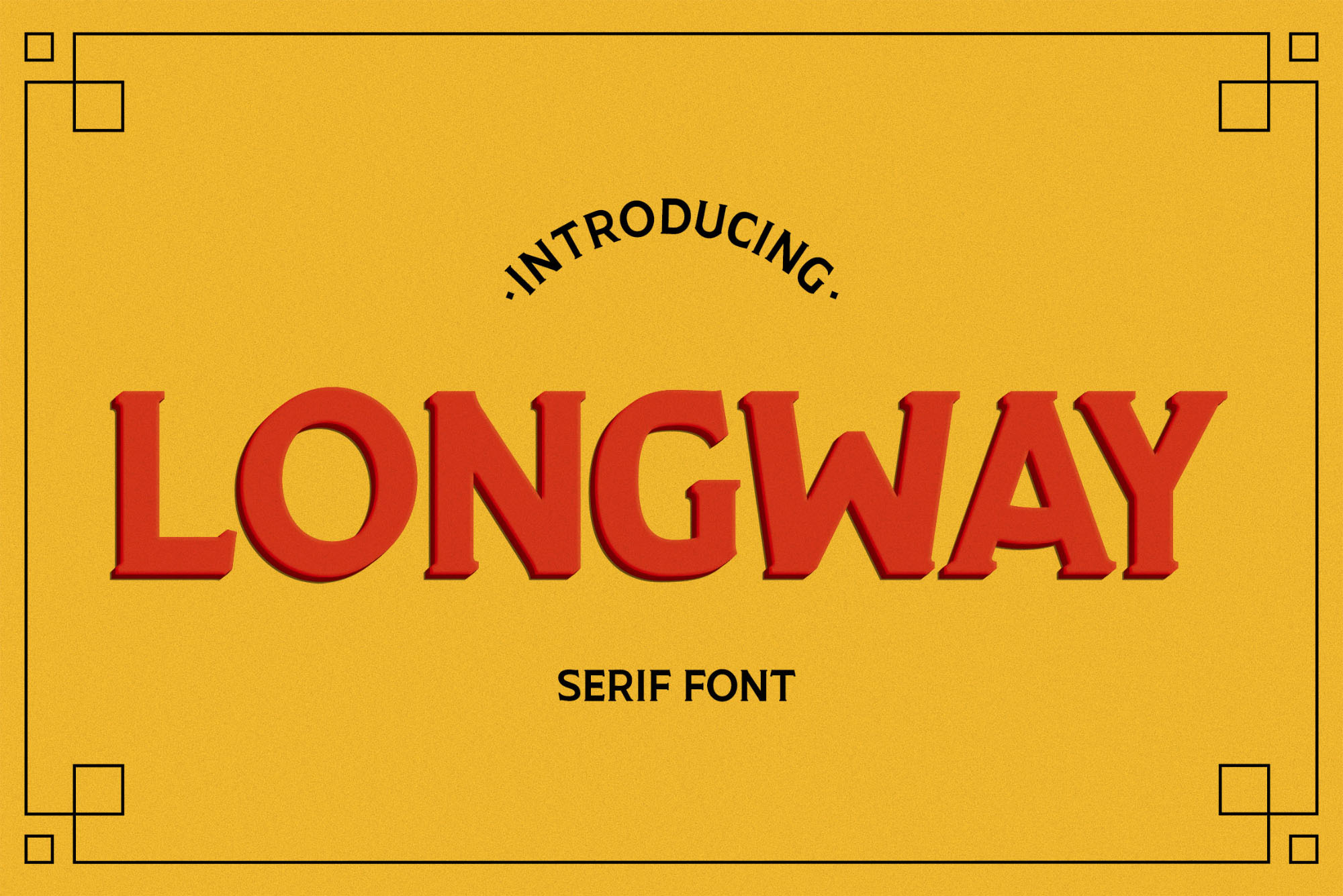 品牌设计专属全大写英文衬线字体 Longway Serif Typeface
