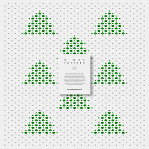 创意圆点圣诞树图案psd素材