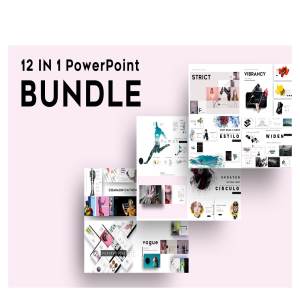 12合1创意极简的幻灯片模板合辑下载 12-IN-1 Creative PowerPoint Bundle [pptx]