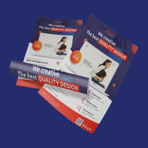 建站公司/网站设计业务推广海报设计模板 Web Design Services Poster