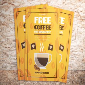 咖啡店促销活动传单海报设计模板 Coffee Promotion Flyer
