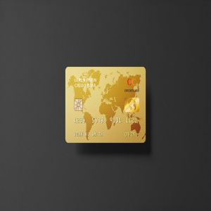 高端亮金风格银行信用卡样机 Golden Credit Card Mockup