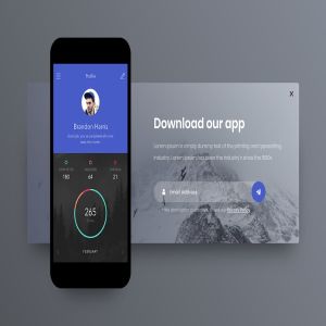 APP应用下载弹窗窗口UI界面设计 for XD Application Popup – Adobe XD