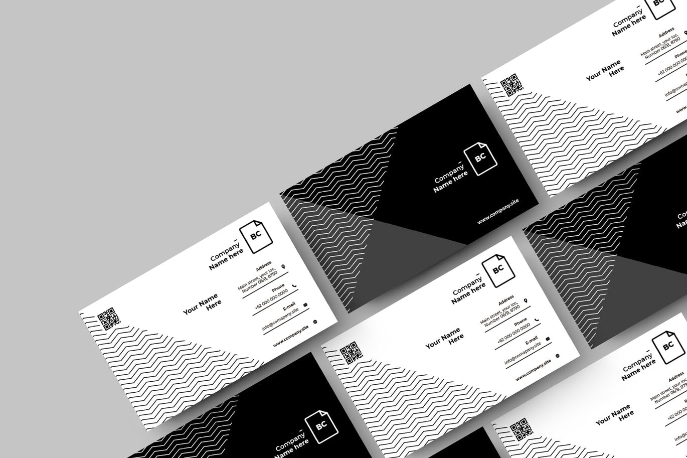 时尚优雅的高端多用途的商务商业质感名片设计模板-5