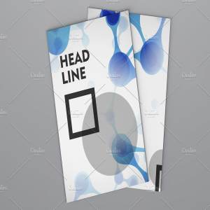 DNA&几何图形风格小册子模板 Brochures in DNA and geometric style