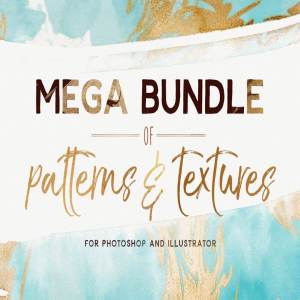 平面设计师必藏：巨量手绘图案纹理&图层样式 Mega Bundle Patterns and Textures [3.7GB]