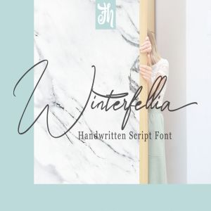 钢笔手写英文书法字体 Winterfellia – Handwritten Font