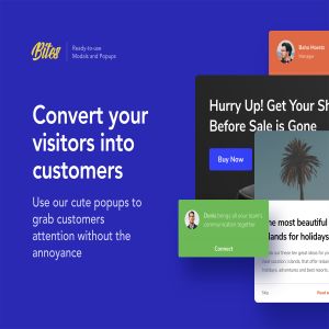 一流设计素材网下午茶：UI广告弹窗模板套装下载[XD,HTML]
