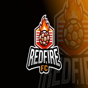 火焰足球体育竞技球队队徽设计模板 Soccer Fire Ball Logo Template