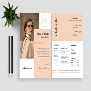 时尚创意设计师个人履历简历设计模板v11 Clean Resume / CV Template 11