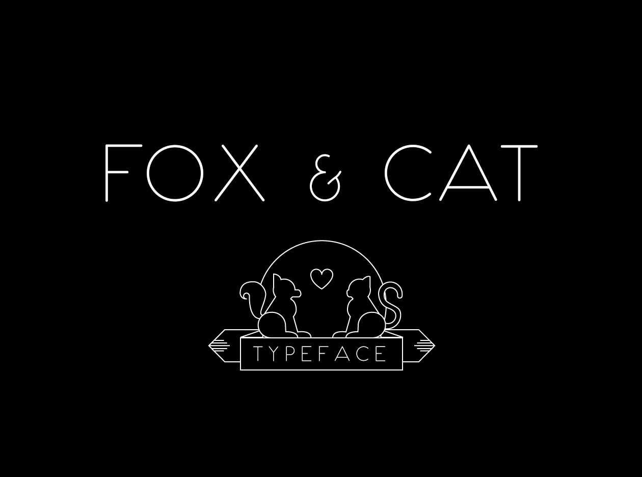 英文无衬线细线字体 Fox & Cat Typeface