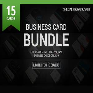 15个高端黑色商业商务风格名片设计模板