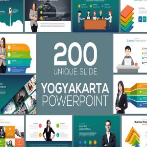 商务风格数据统计分析PPT幻灯片 Yogyakarta Powerpoint