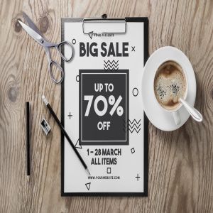 简约文字排版促销广告海报模板设计 Big Sale Flyer