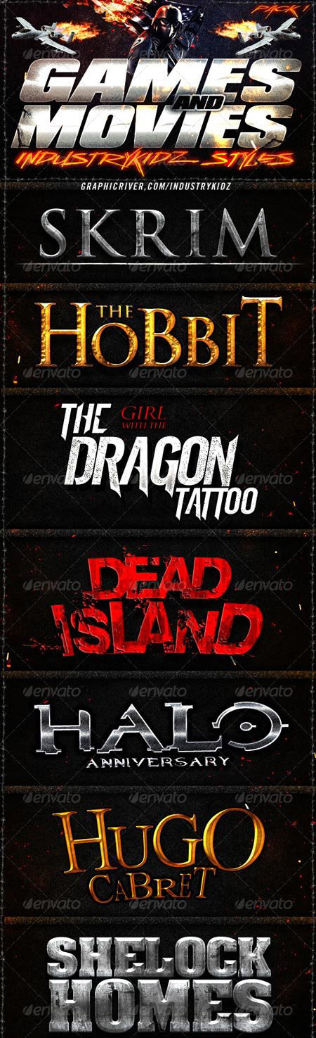 大片感觉的photoshop字体图层样式下载[PSD]