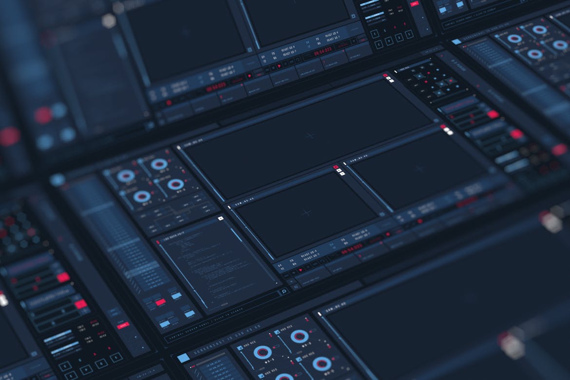 科幻的HUD抬头显示UI界面模板下载