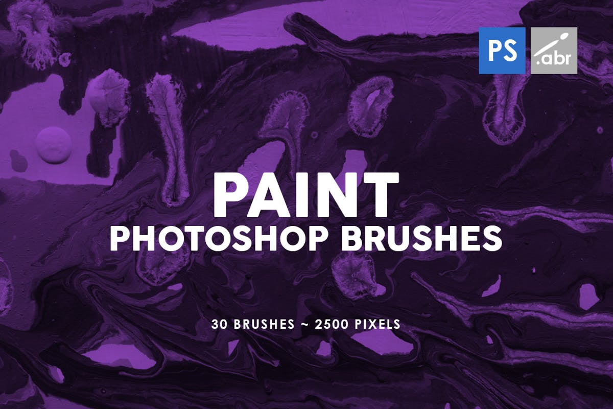 30款油漆手工纸张纹理肌理PS笔刷v3 30 Paint Texture Photoshop Brushes Vol. 3